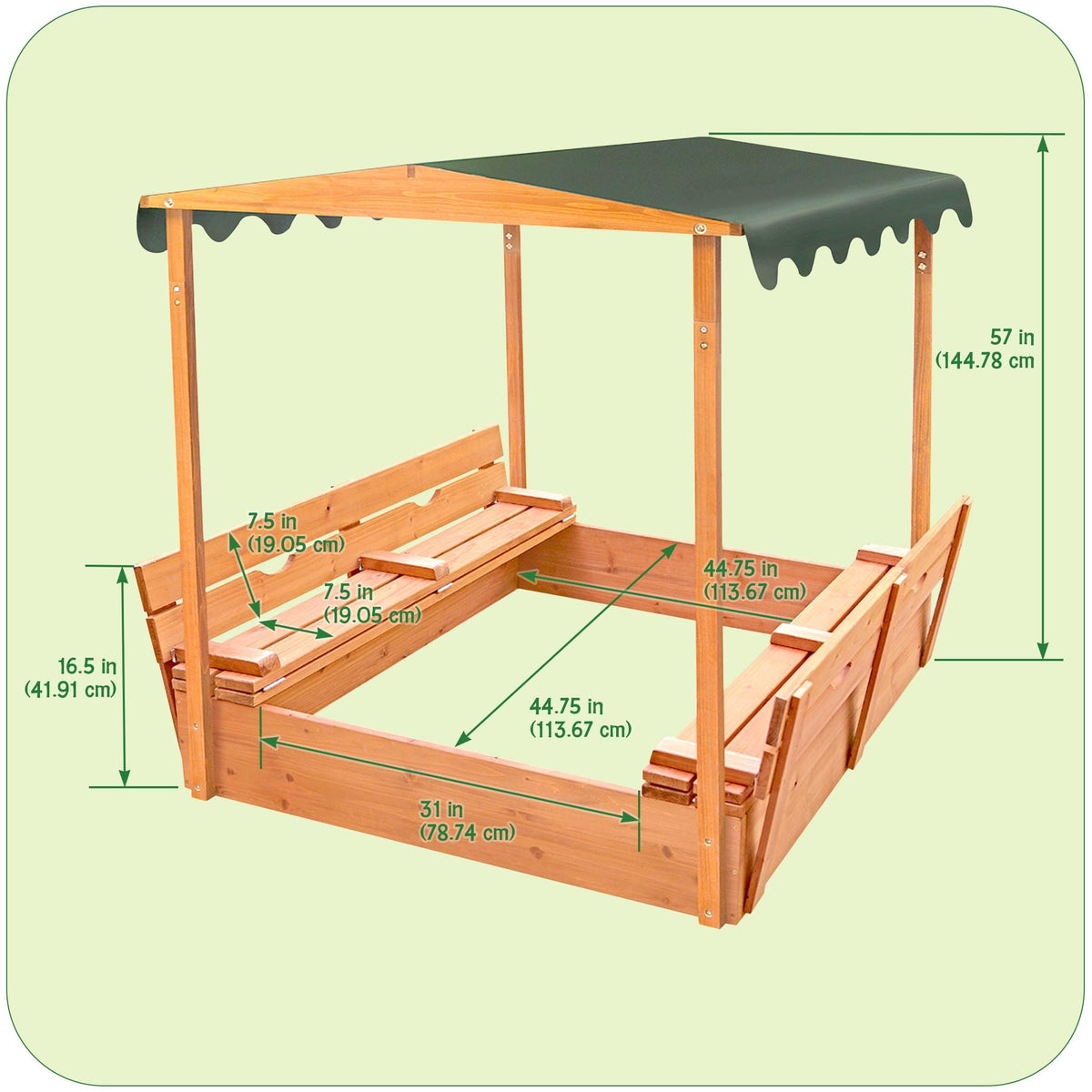 Badger Basket cedar wood durability ensures a sturdy backyard sandbox across seasons.
