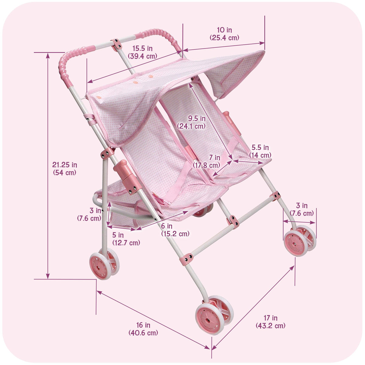 Badger Basket stroller ergonomic handle for comfortable pushing during play