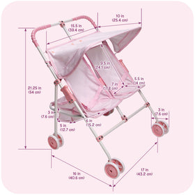 Badger Basket stroller ergonomic handle for comfortable pushing during play