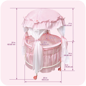 Badger Basket Pavilion pink finish enhances doll room aesthetics