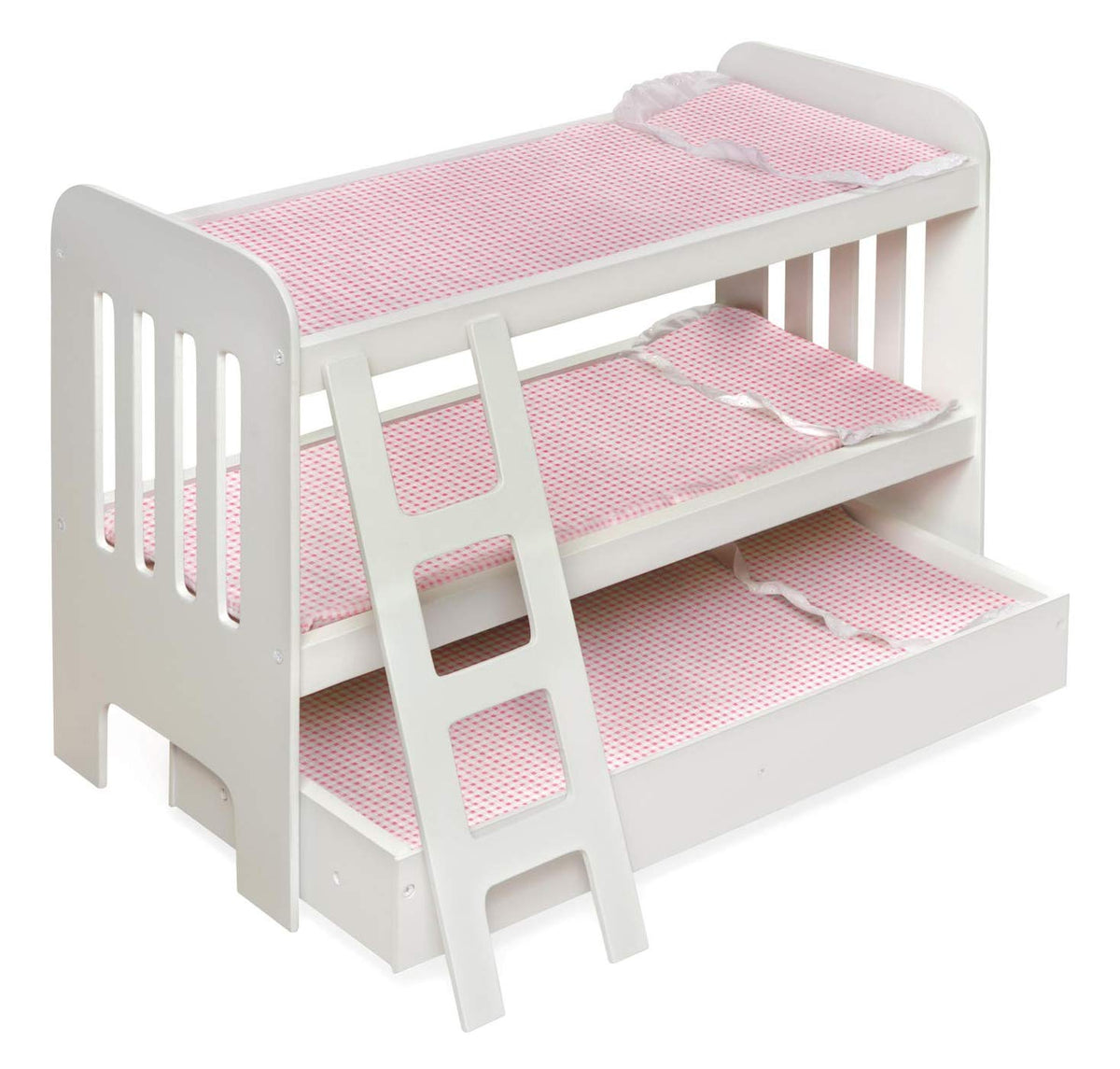 Badger Basket washable bedding simplifies cleanup after pretend play.