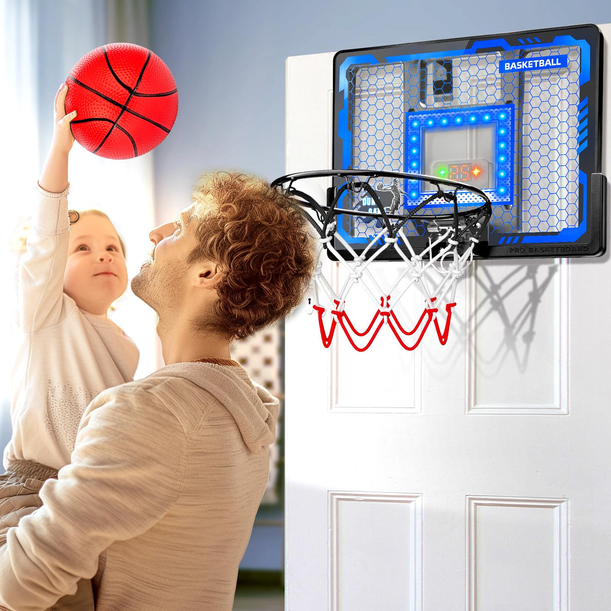 BADGOAL easy assembly with door-mount design that requires no drilling.