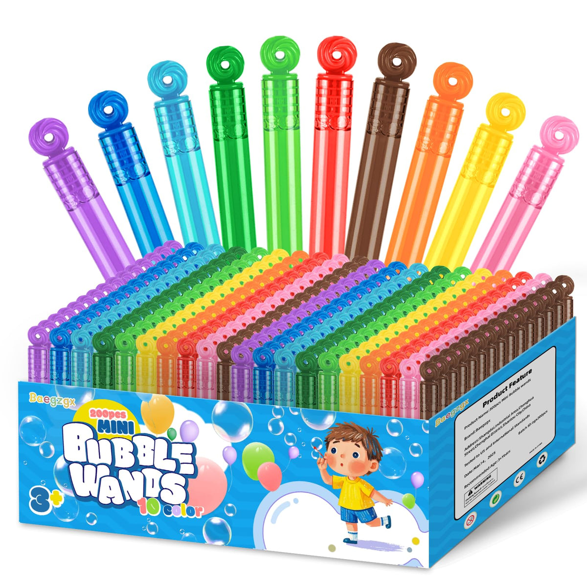 Baegzgx mini bubble wand blue, ideal as a colorful party favor for outdoor play