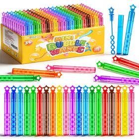Baegzgx mini bubble wands with star pattern for kids' party favors and outdoor play.