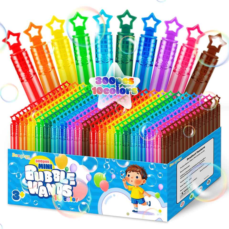Baegzgx mini star bubble wand, 4.2 inches, colorful party fun.