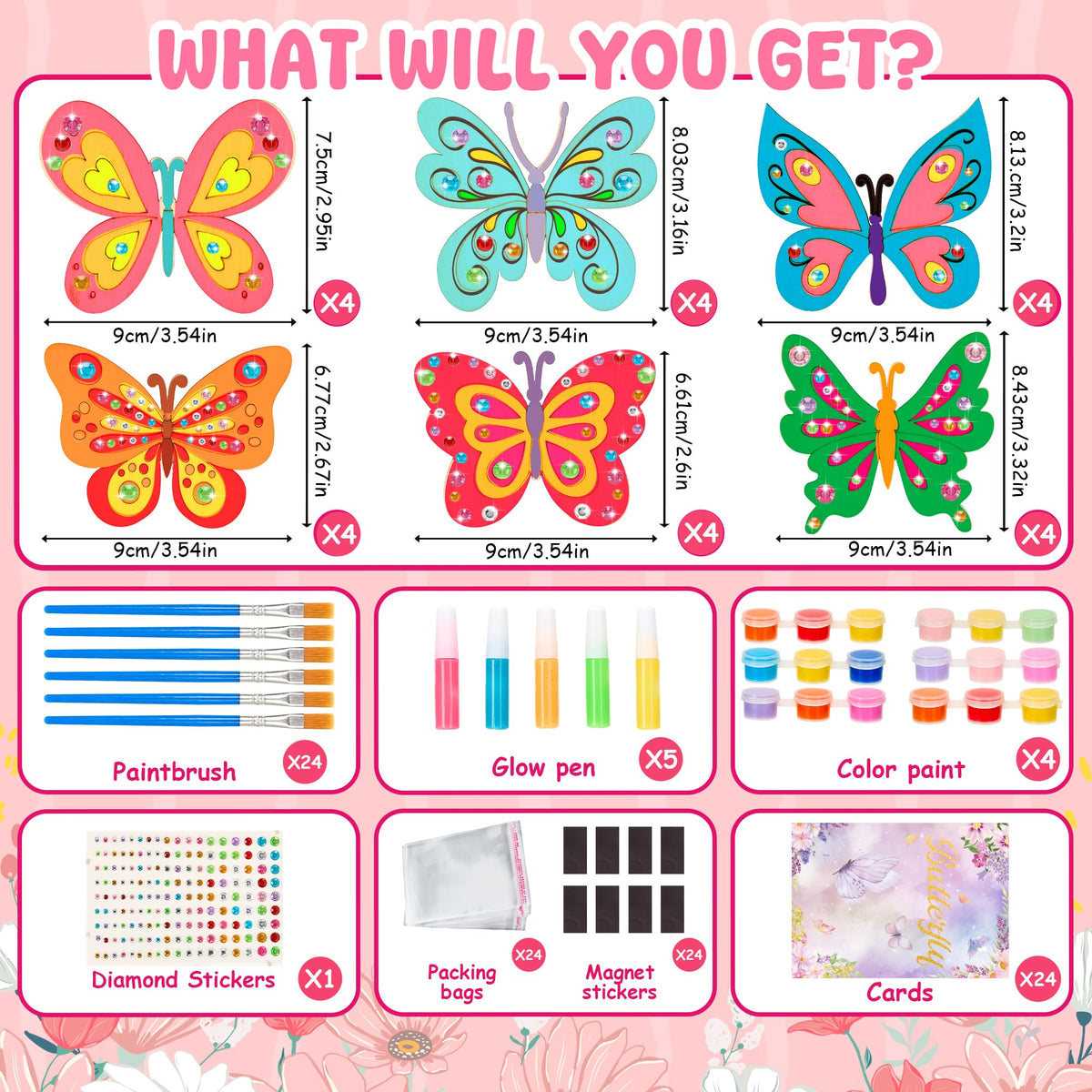 Bafeil butterfly cards for party activity and keepsakes.