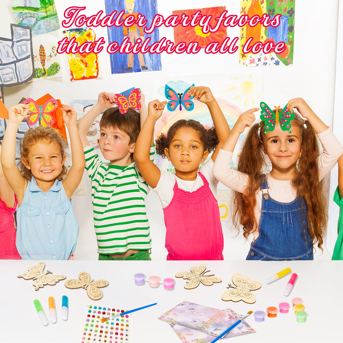 Bafeil sparkling diamond sticker enhances butterfly accents.