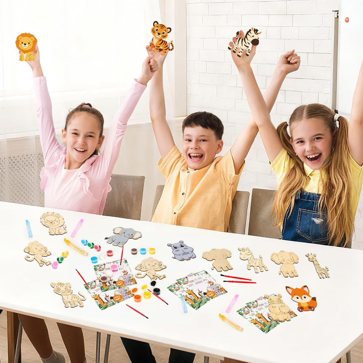Bafeil Safari wooden elephant cutout ideal for kid-friendly activities.