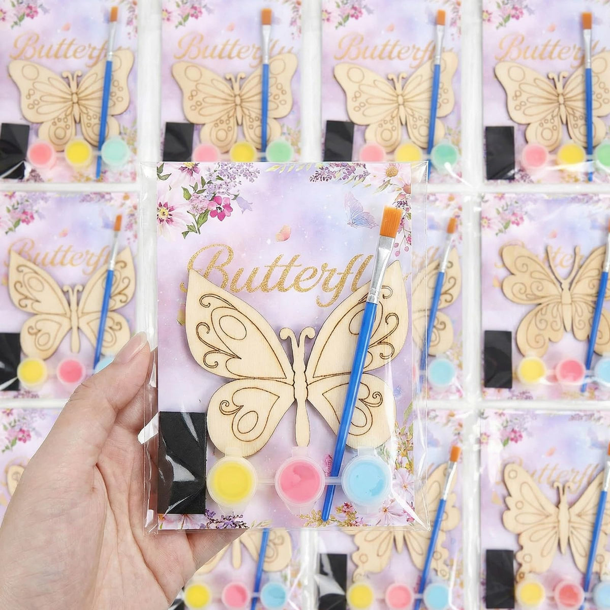 Bafeil wooden butterfly crafts kit for kids' art projects and gifts.
