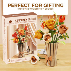 Bagari Roses Bouquet Building Set champagne roses for elegant touches
