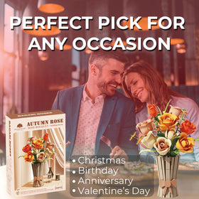Bagari Roses Bouquet Building Set red roses add dramatic color to spaces