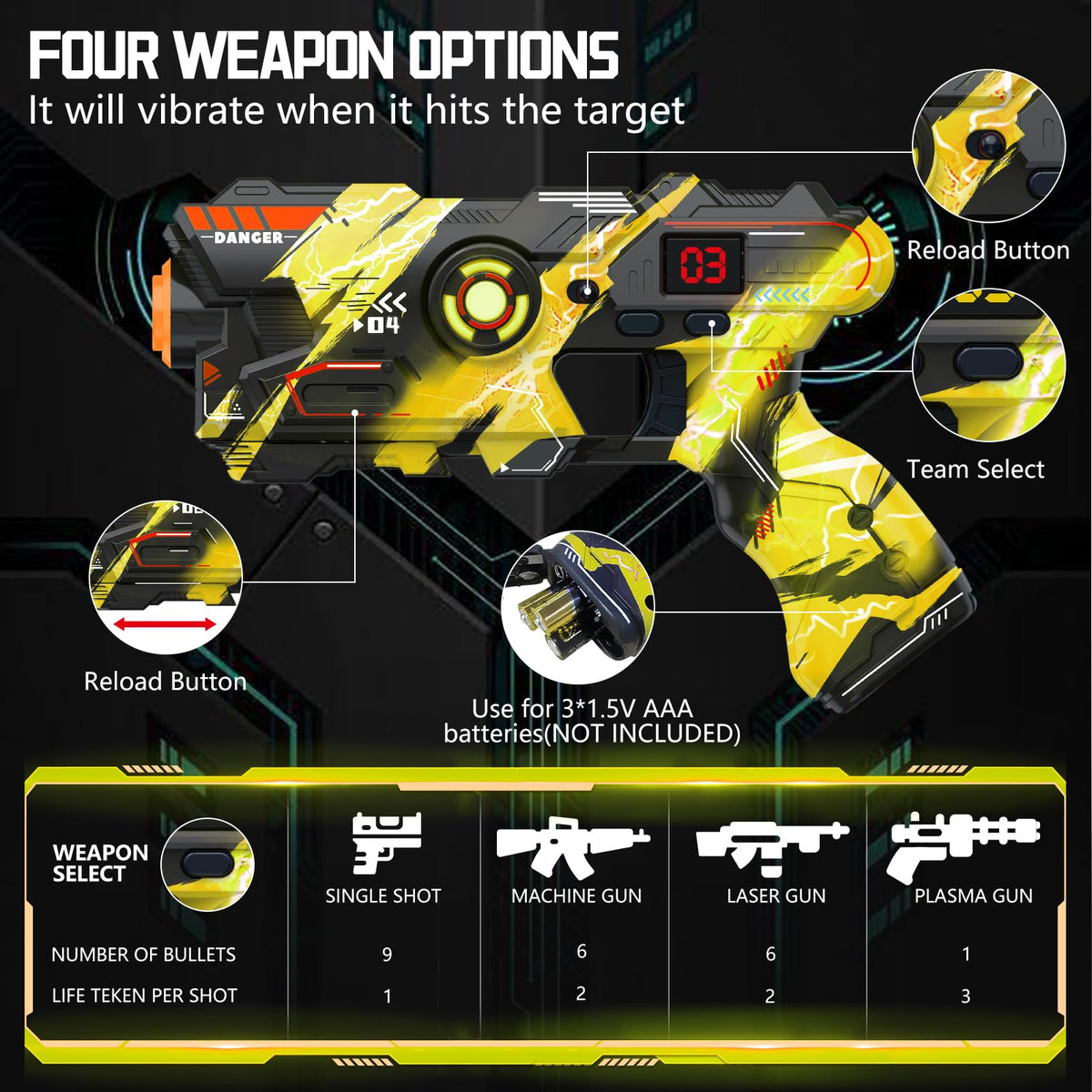 Baiai laser tag arena play showcases multi-player action and strategy.