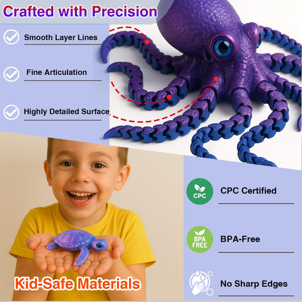 Baibaiba 3D sea animal dolphin figure for imaginative play and display.
