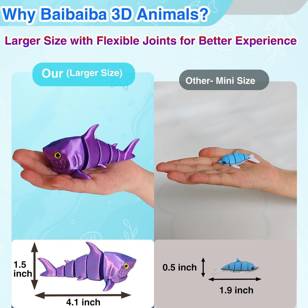 Baibaiba 3D sea animal octopus figure for dexterity play and classroom use.