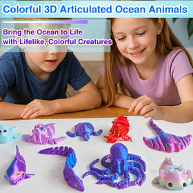 Baibaiba 3D sea animal sea turtle figure for calming desk companion and learning.