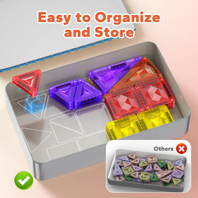 Baijle travel case with tiles enabling quick cleanup and portable learning.