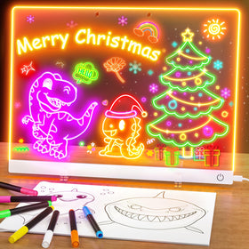 Bailkind LED Drawing Board Neon Glow: bright backlit surface for doodling and tracing