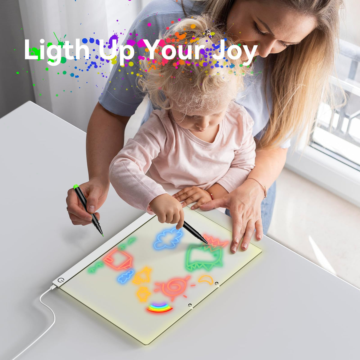 Bailkind LED Drawing Board USB-C Cable: power the glow for longer sessions