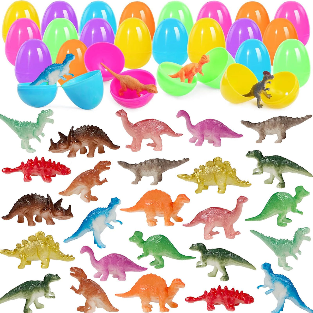 BAINFE Easter egg with a mini dinosaur toy inside, ideal for exciting egg hunts.