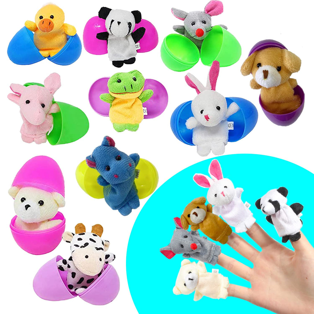 BAINFE bright Easter decor enhances classroom prizes and gift bags.