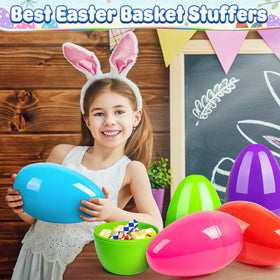 BainGesk bright eggs serve as basket fillers and decor.