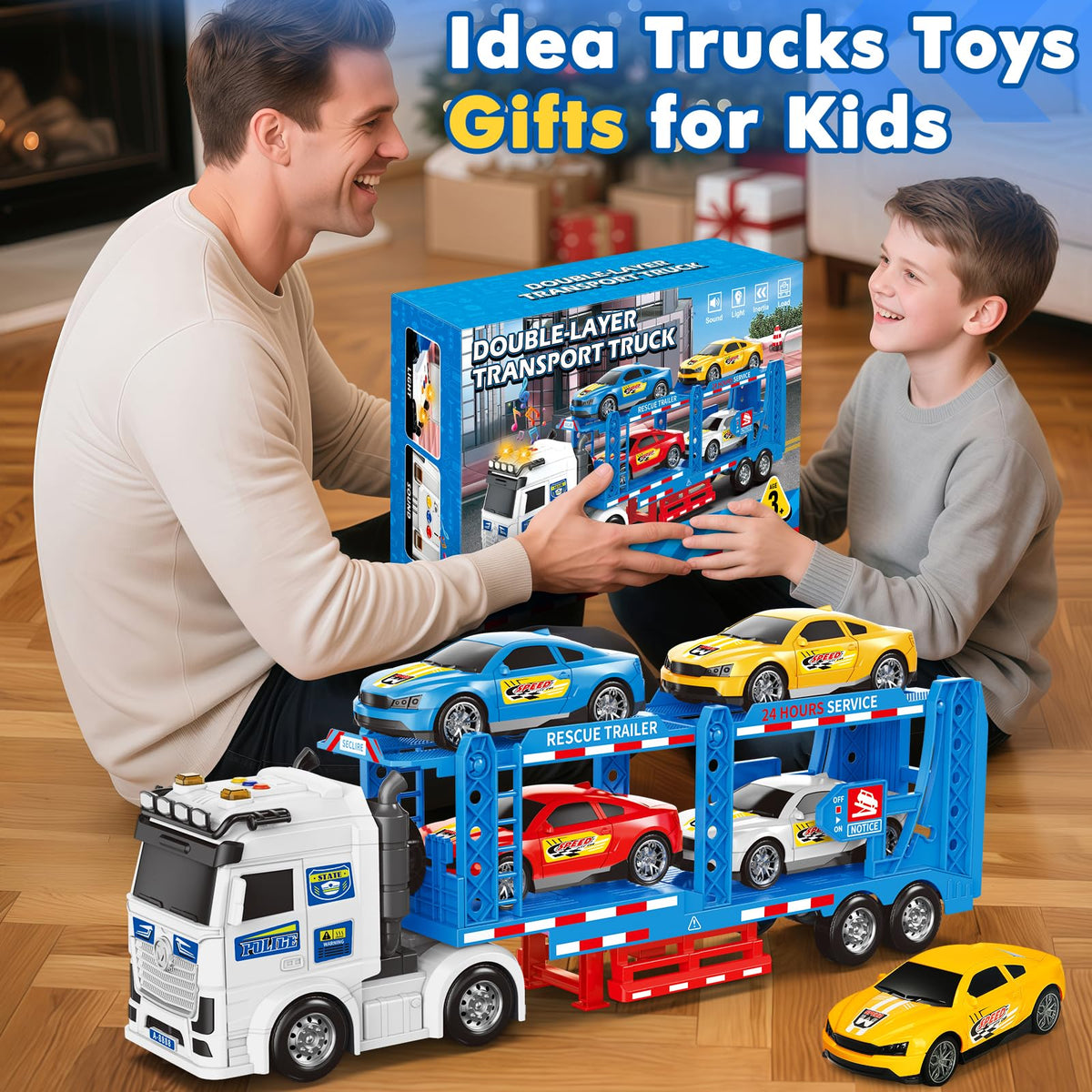 BainGesk gift-boxed carrier truck makes a ready-made birthday surprise.