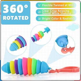 Bairimeng 24-pack sensory slug toys—colorful set for classroom or group play.