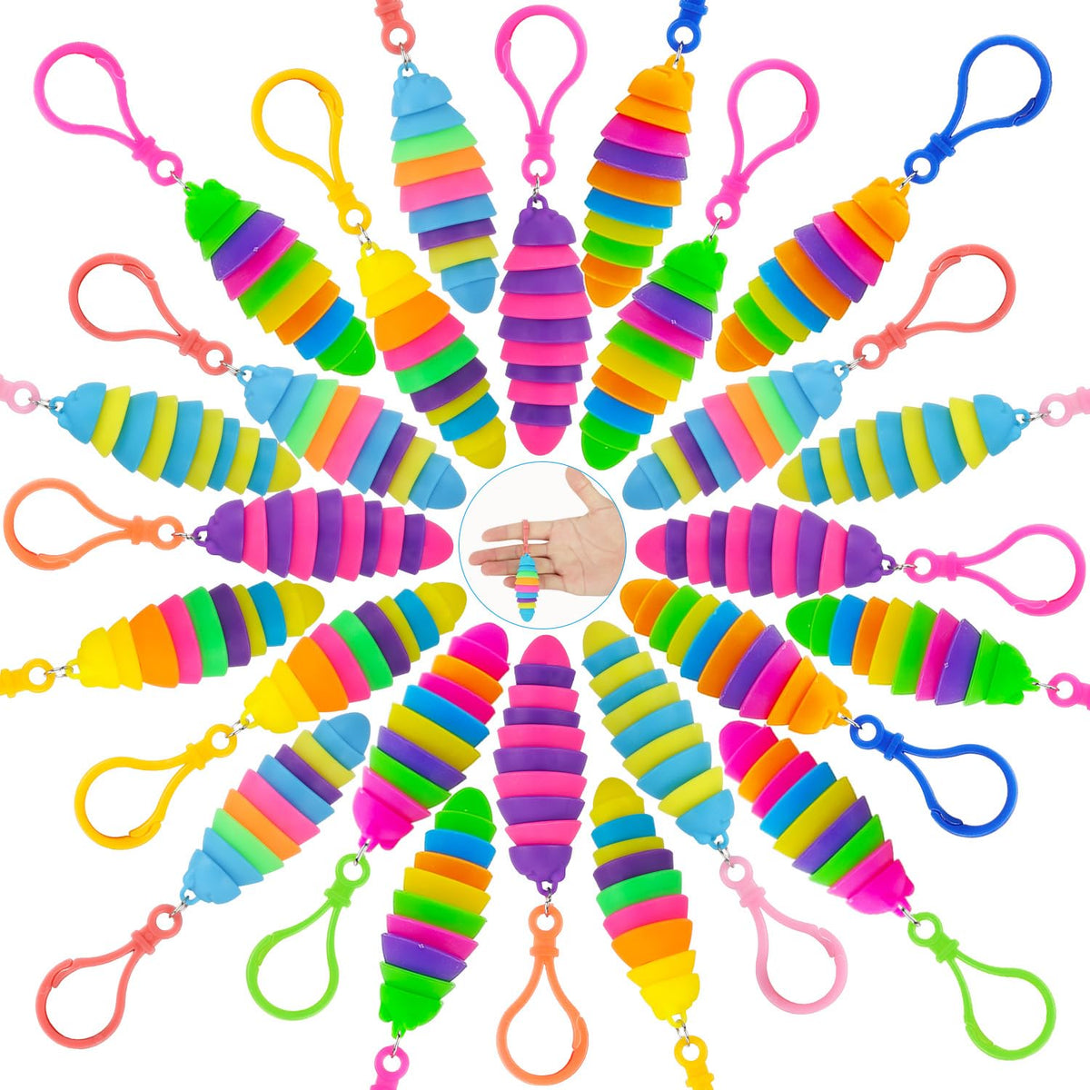 Bairimeng sensory slug toy in bright colors for engaging tactile play.