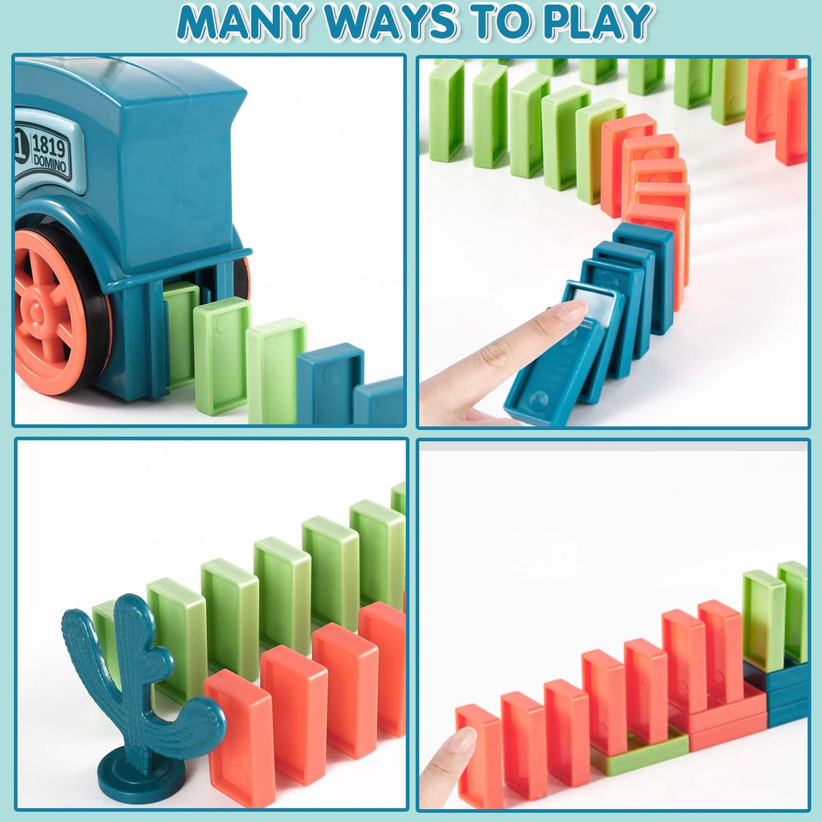 BAIWER domino train setup start showcases quick, intuitive play