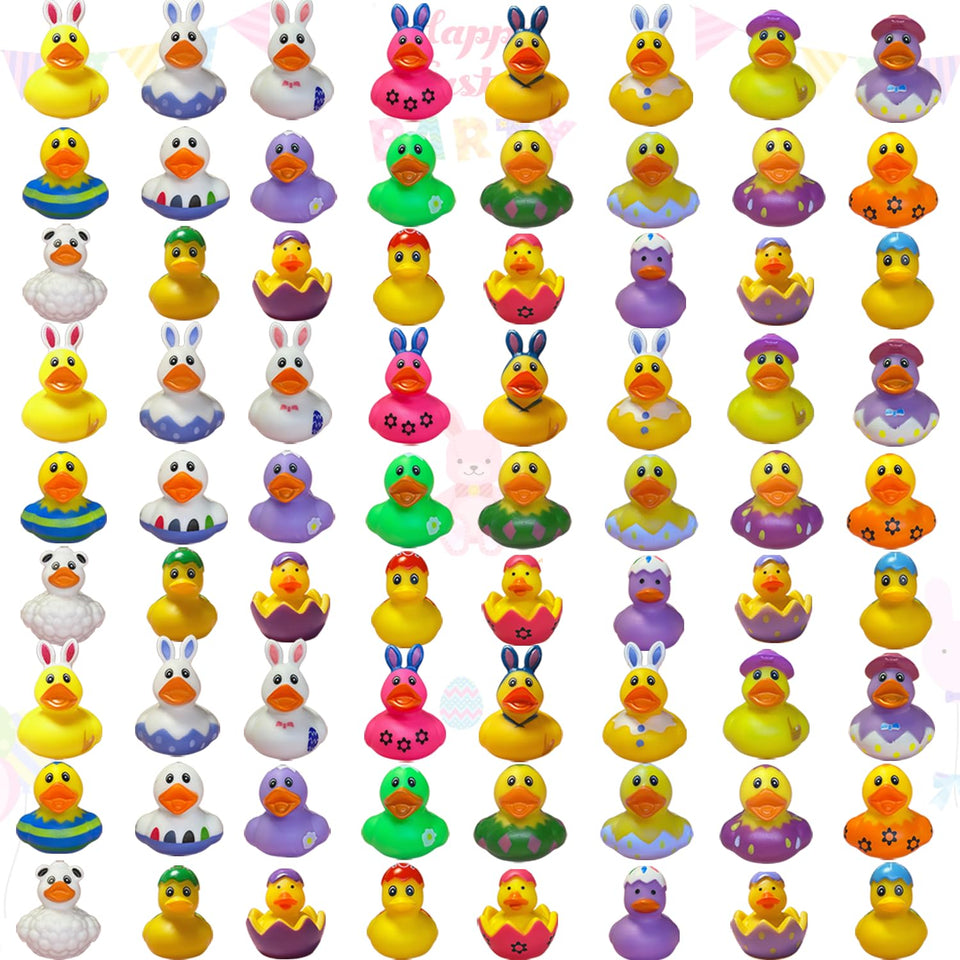 BaiyLuky Easter ducks bulk image showcases 72 cute ducks for Easter baskets and bath time