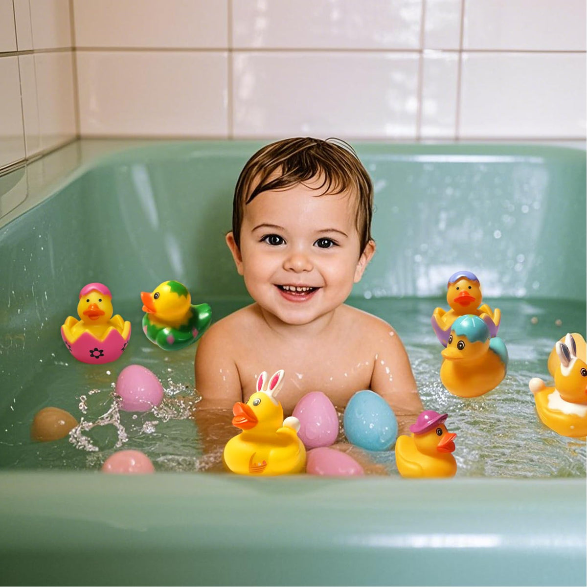 BaiyLuky rubber ducks 24 designs highlights versatile bath toy and party favor potential