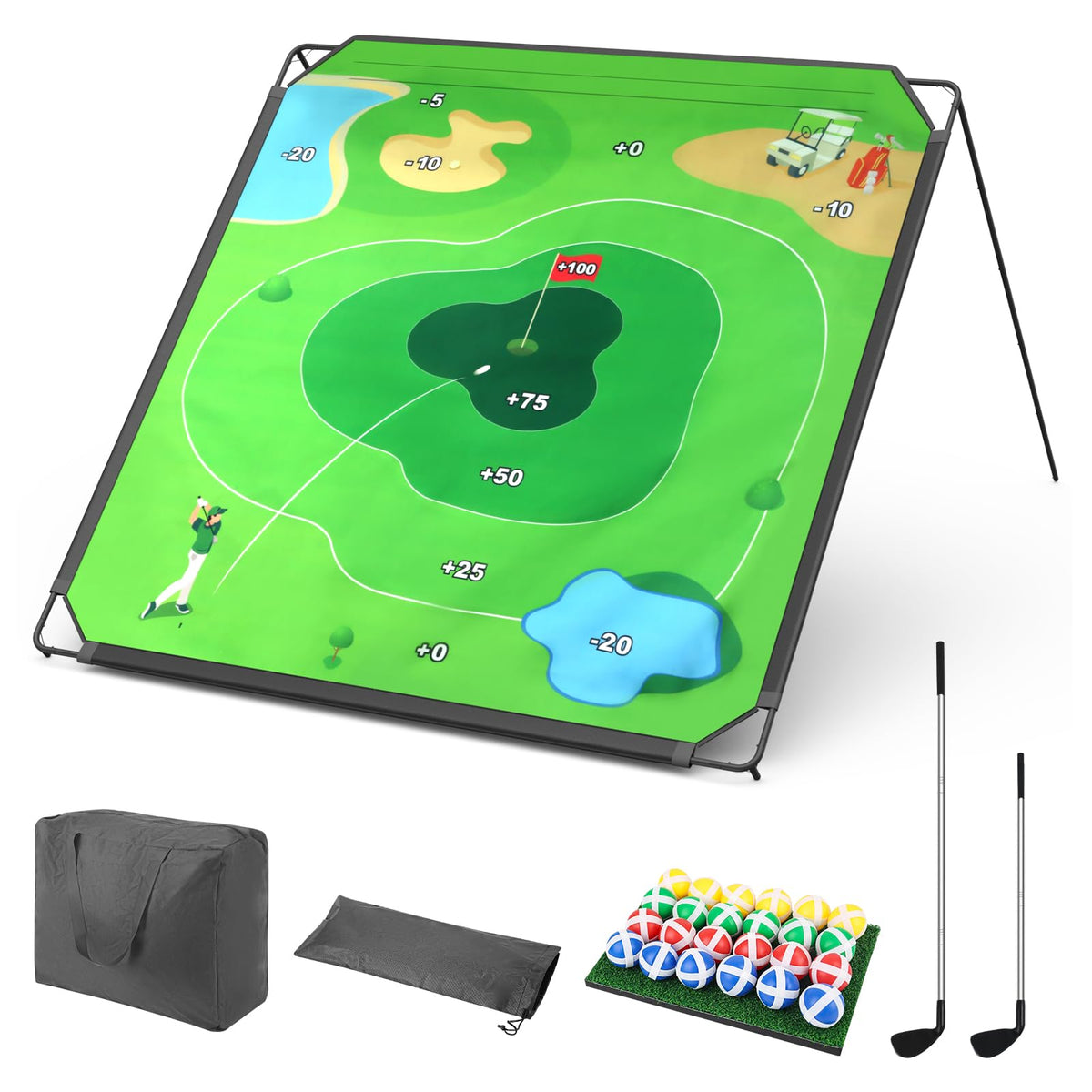 BaiYuan portable golf chipping set backyard arena for family practice and play