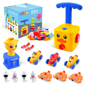 BAKAM balloon launcher with duck theme in action, encouraging hands-on science exploration.