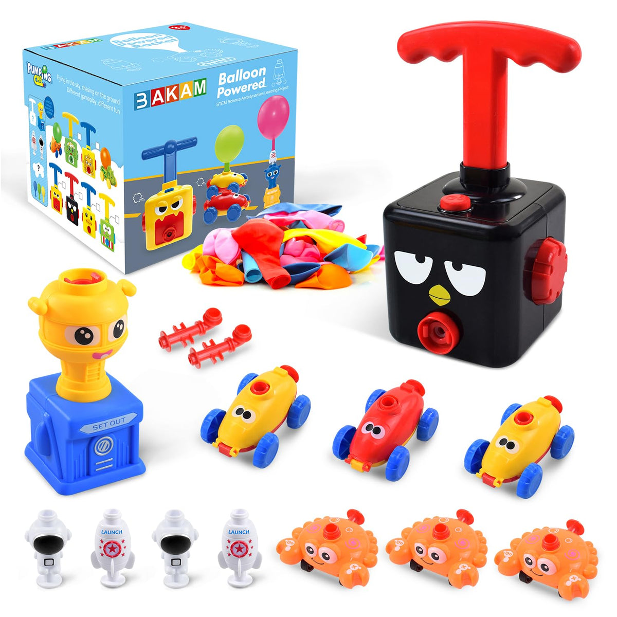 BAKAM Balloon Launcher and Powered Car Set for toddlers boosts early STEM play.