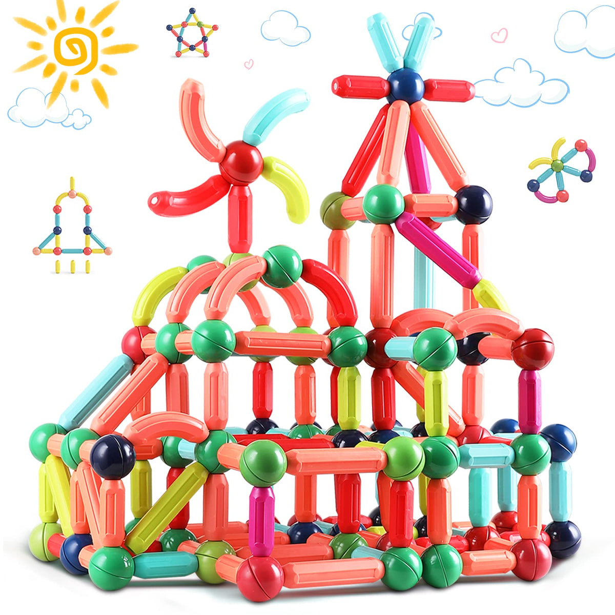 BAKAM colorful pieces enabling varied tactile play experiences
