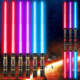 Bakatatoyz six-pack light up swords with extended blades for dynamic duels