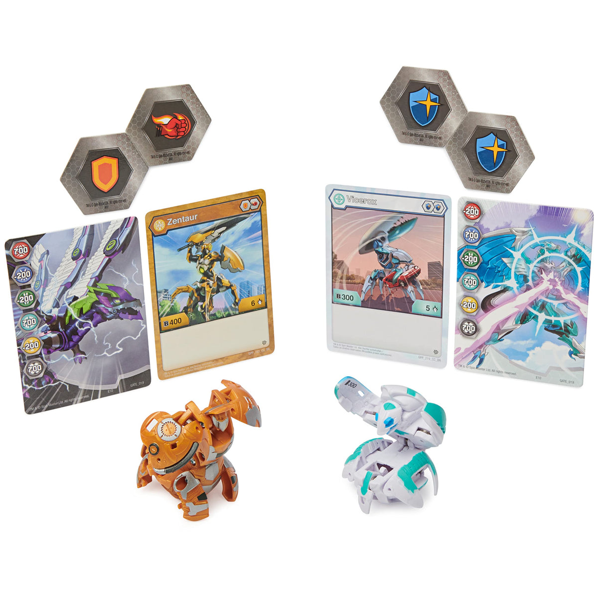 Bakugan Baku-Tin includes 12 BakuCores to power battles.