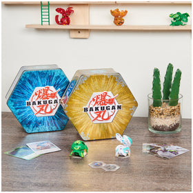 Bakugan Baku-Tin includes two 40-card decks for ready-to-brawl play.