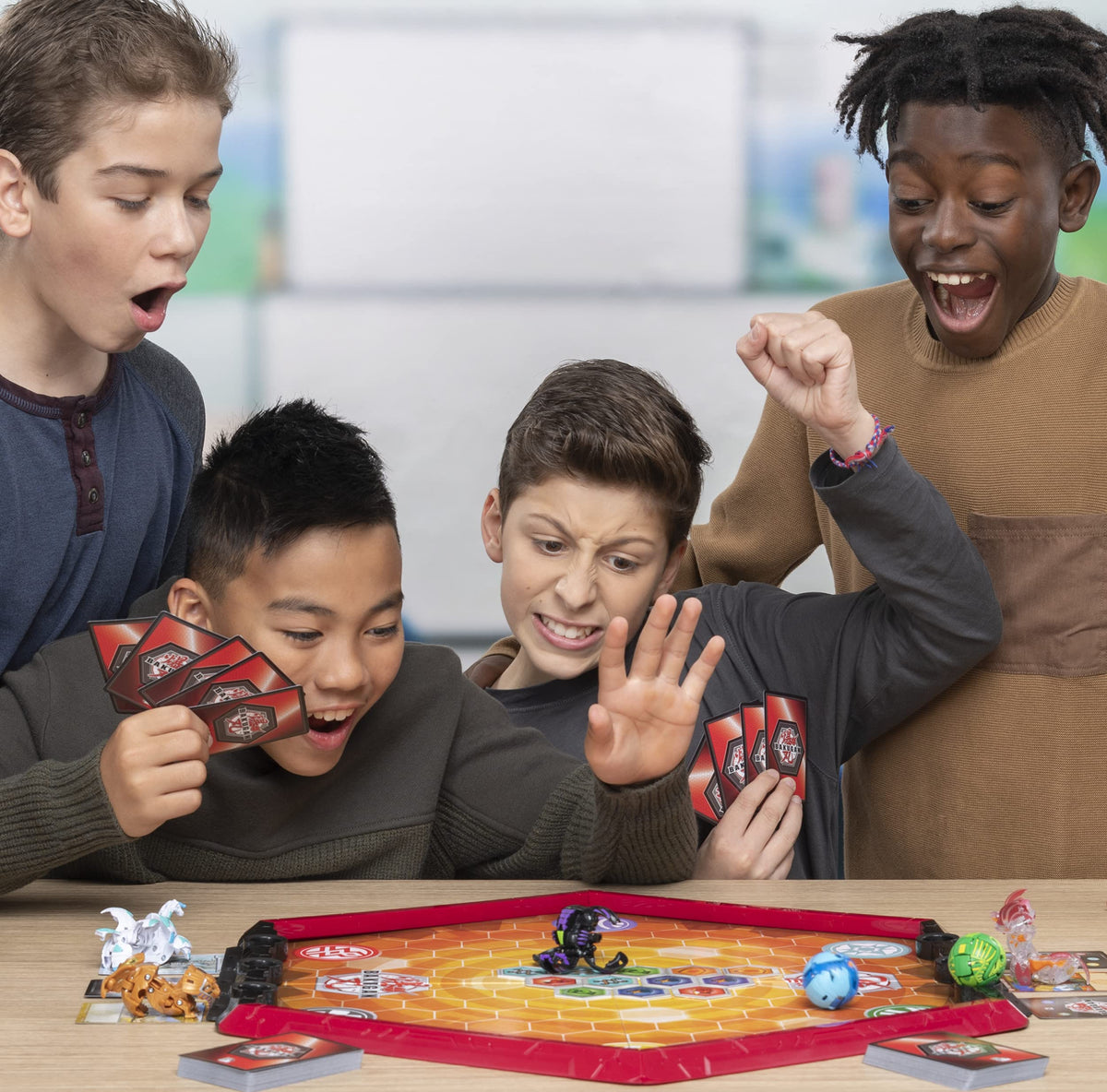 Bakugan Ultra Nillious packaging-ready display promotes collection and gifting.