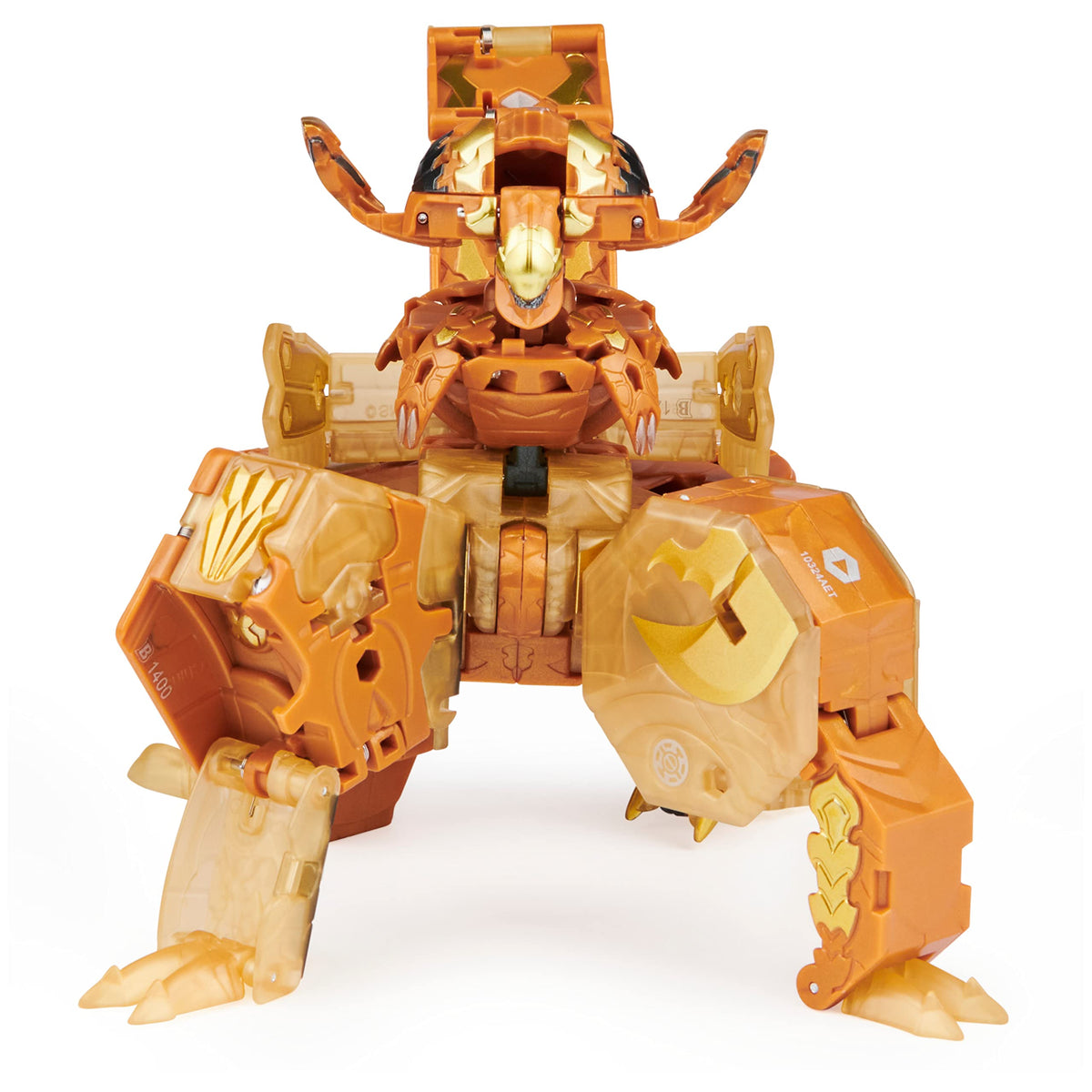 Bakugan Viloch gold-core close-up showing premium detailing for collectors.