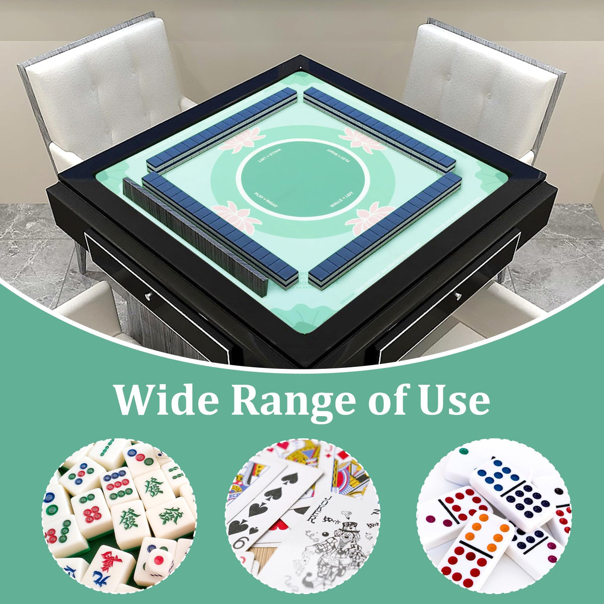 BALAPET Mahjong mat easy care and roll storage.