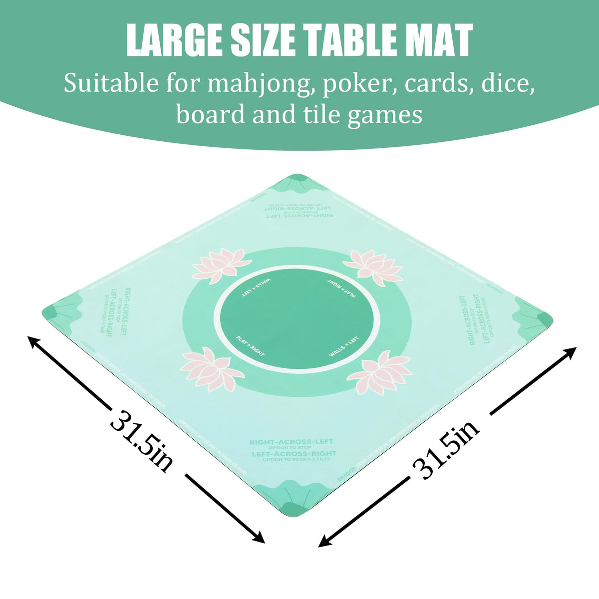 BALAPET Mahjong mat instructions on surface for quick learning.