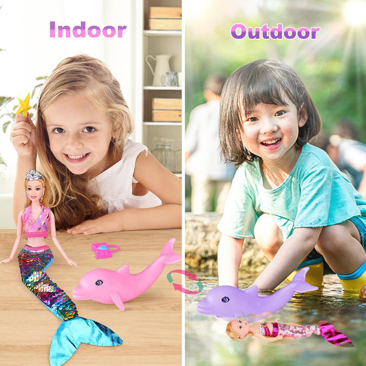Baljinder sparkling crown mermaid doll accessory for dress-up
