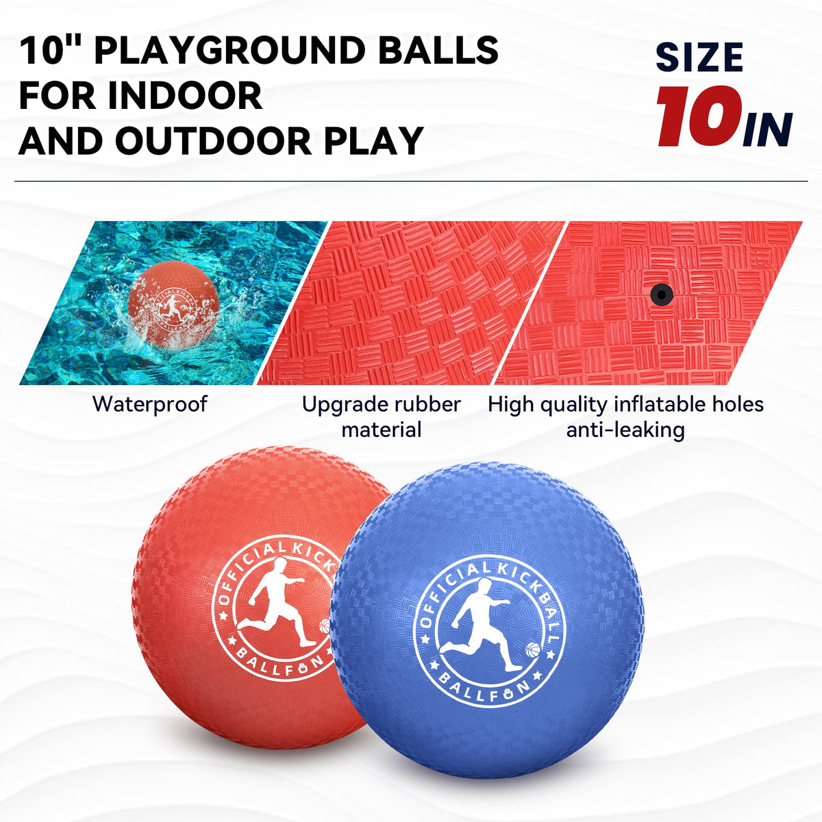 Indoor and outdoor use for schools, parks, and gyms.
