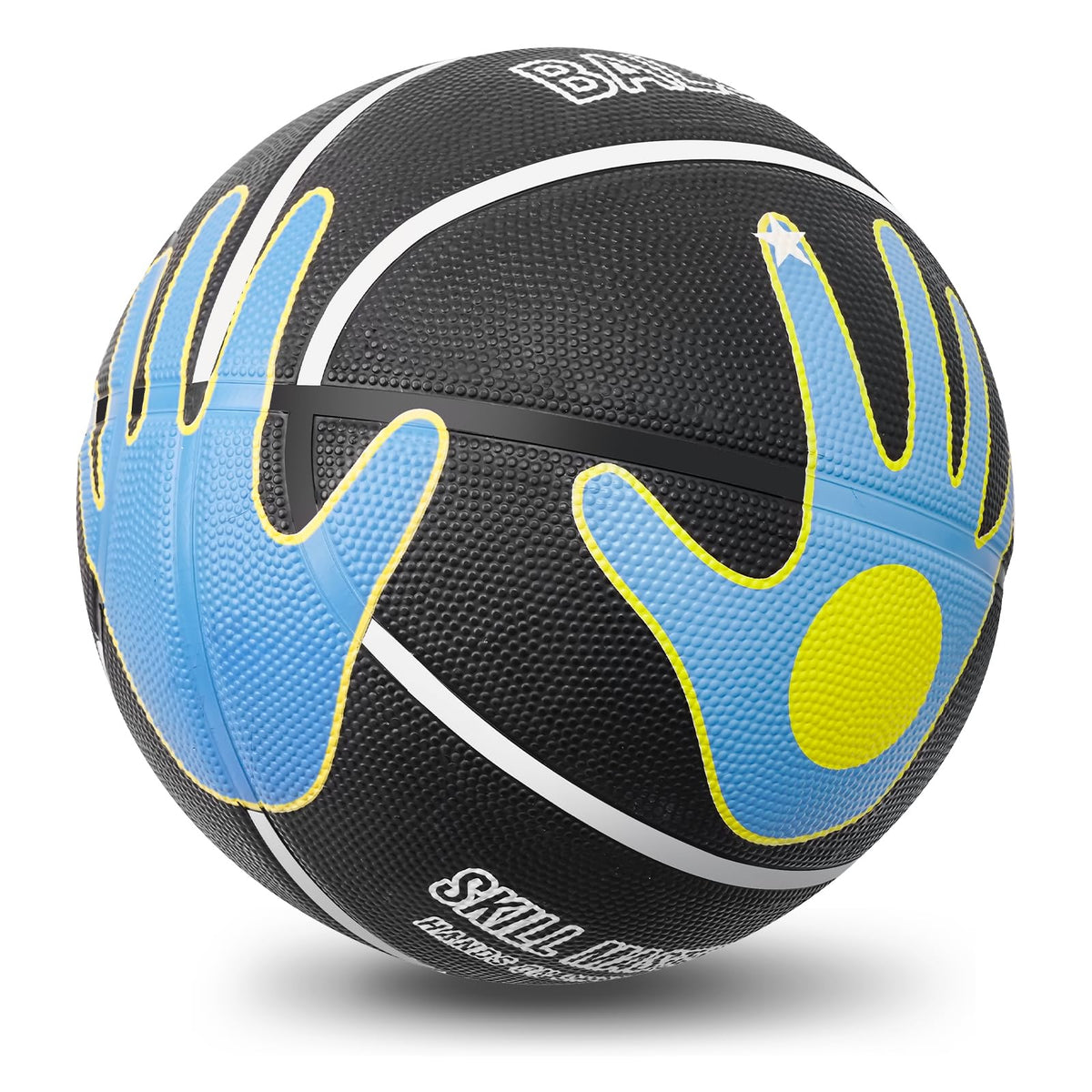 BALSMART righty blue hand-graphics close-up supporting proper hand position