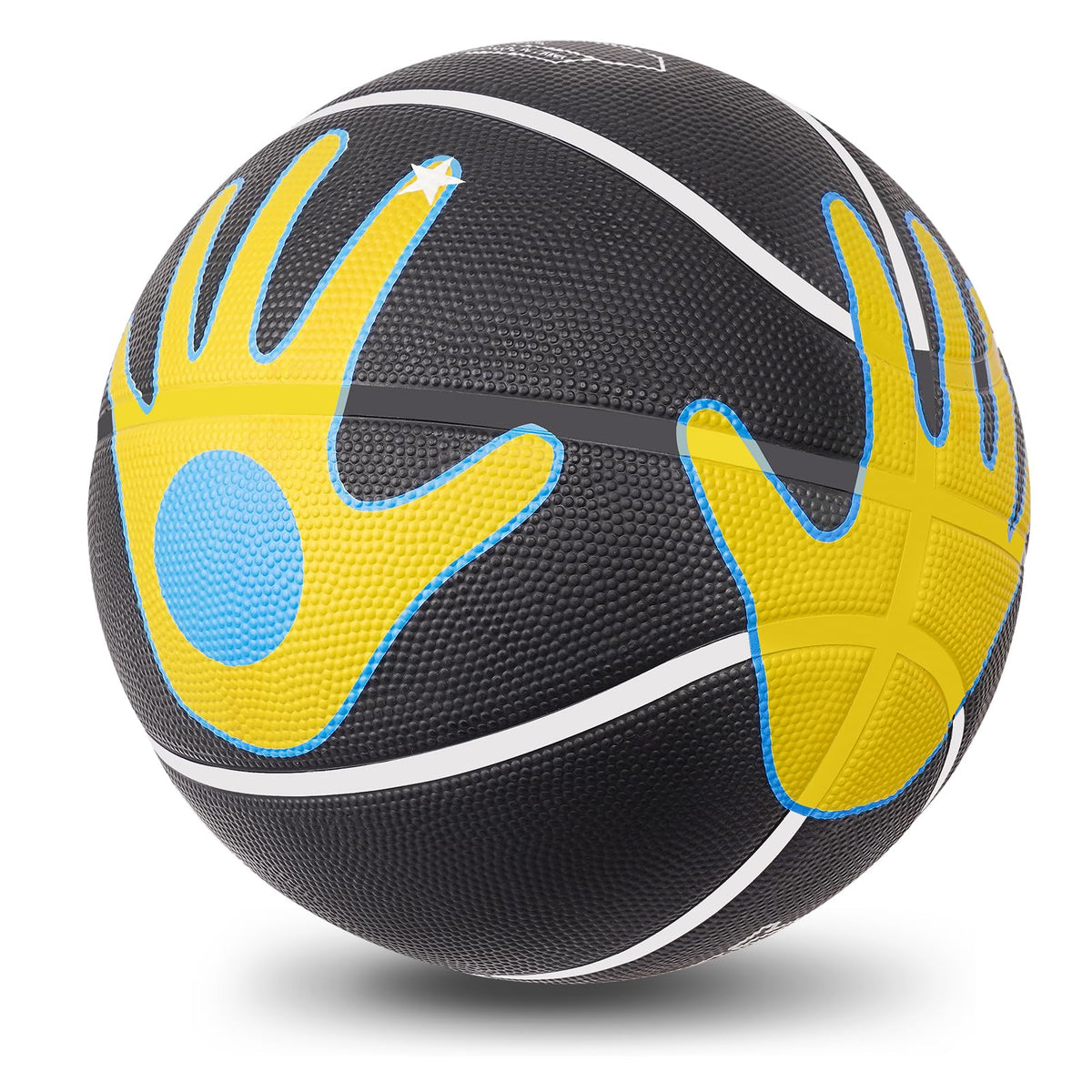 BALSMART training basketball on display showing kid-focused practice and grip