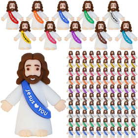 Bamamon little Jesus figurines 100-pack colorful miniatures for Easter decor and gifts