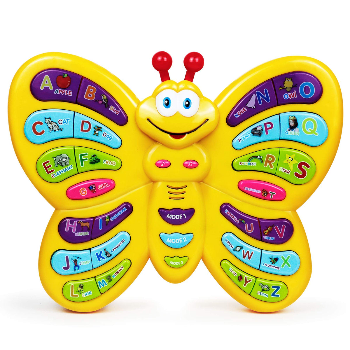 Bambiya Preschool ABC Butterfly demonstrates letters to boost alphabet familiarity.