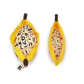 Bananagrams portable case keeps tiles organized between games.