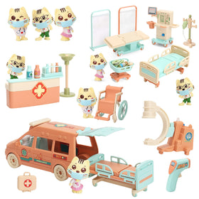 BananMelonBM Cat Dolls Doctor Kit with lights for imaginative play.
